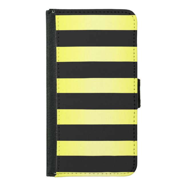 Galaxy S5 Wallet Case (Bumblebee) Stripes (Front)