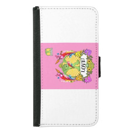 Galaxy S5 Wallet Case Munchi Power Love Hearts IP