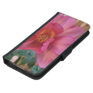 Galaxy S5 Wallet Case Pink Peony Joy