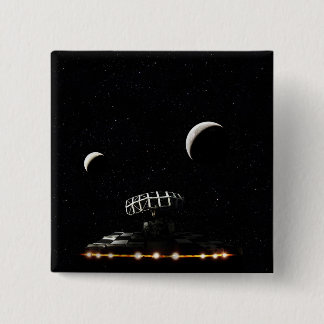 Galaxy Scanner - Radar Space Craft - Sci-Fi Button