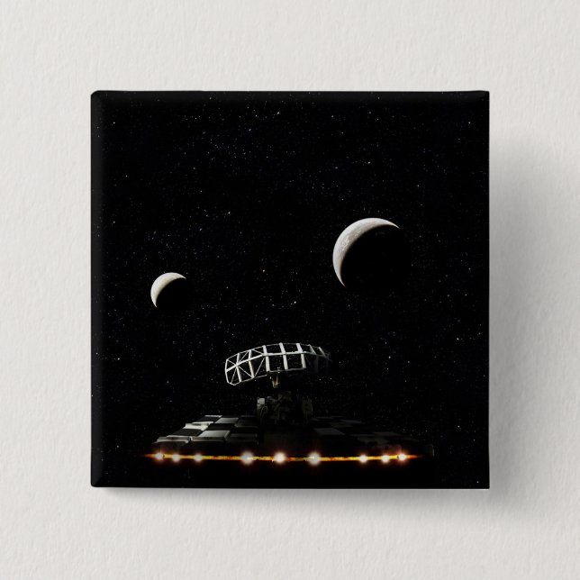 Galaxy Scanner - Radar Space Craft - Sci-Fi Button (Front)