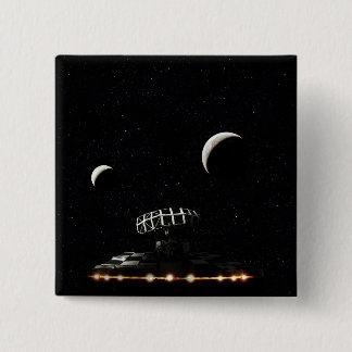 Galaxy Scanner - Radar Space Craft - Sci-Fi Button