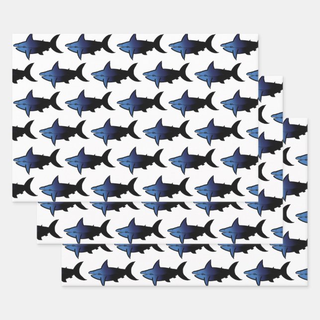 Galaxy Sharks Wrapping Paper Sheets (Set)