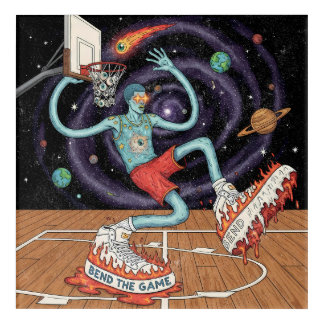 Galaxy Slam Dunk Acrylic Wall Art