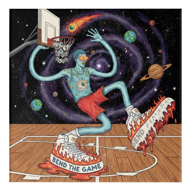 Galaxy Slam Dunk Acrylic Wall Art (Front)