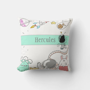 Galaxy Space Aliens from Outer Space Throw Pillow