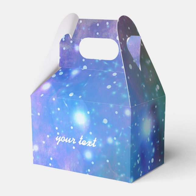 Galaxy Space Birthday Party Favor Boxes (Front Side)