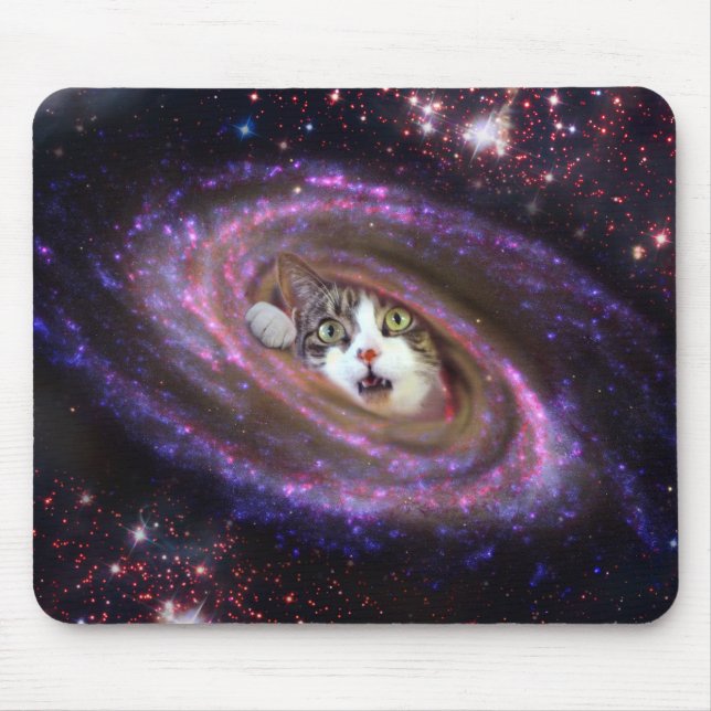 Galaxy Space Cats LOL Mousepad (Horizontal) (Front)
