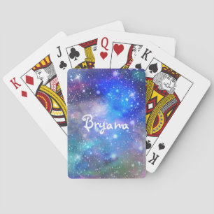 Galaxy Space Cosmic Personalized Playing Cards