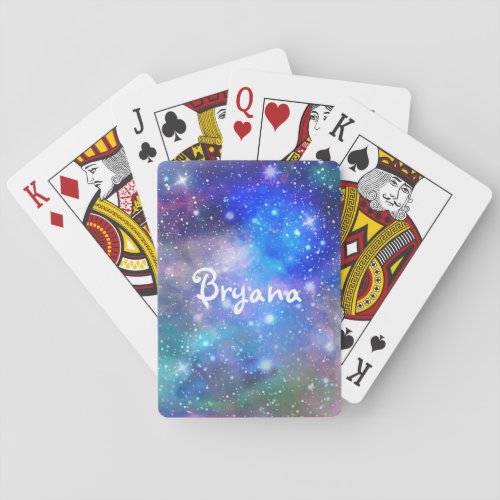 Galaxy Space Cosmic Personalized Playing Cards