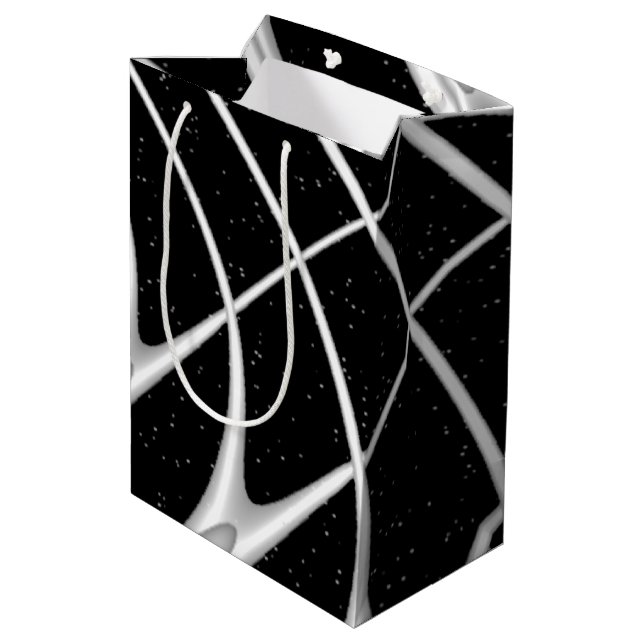 Galaxy Space Design Medium Gift Bag (Back Angled)