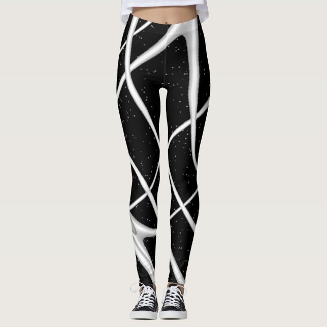 Galaxy Space Design Scarf Leggings (Front)