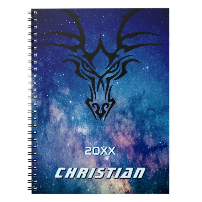 Galaxy space dragon name notebook (Front)