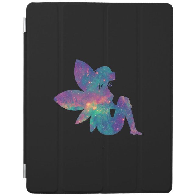 Galaxy Space Fairy Black iPad Case (Front)