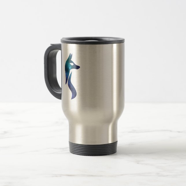 Galaxy Space Fox Travel Mug (Front Left)