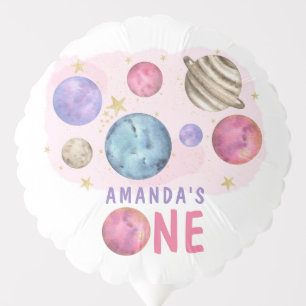 Galaxy Space Girl Birthday Party  Balloon