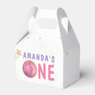 Galaxy Space Girl Birthday Party Favor Boxes