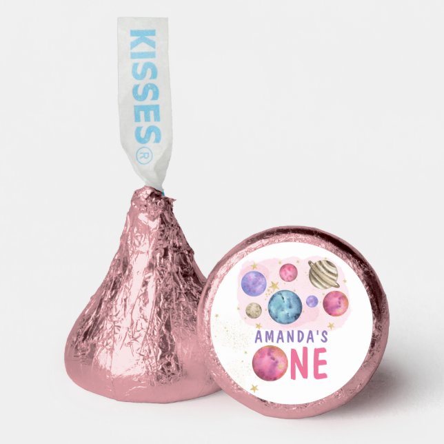 Galaxy Space Girl Birthday Party  Hershey®'s Kisses® (Front)