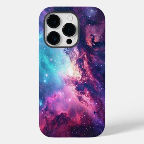 Galaxy space glitter nebula purple pink universe Case_Mate iPhone 14 pro case