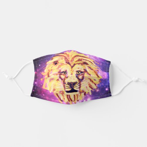 Galaxy Space Lion Funny Fantasy Animals Art Adult Cloth Face Mask