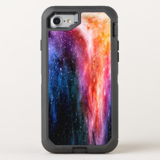 Galaxy Space Nebula Blue Lavender Pink Rainbow OtterBox Defender iPhone SE/8/7 Case