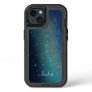 Galaxy Space Nebula Night Sky Green Personalized iPhone 13 Case