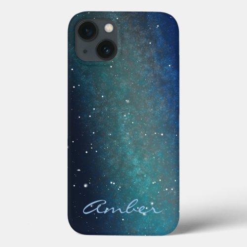 Galaxy Space Nebula Night Sky Personalized iPhone 13 Case