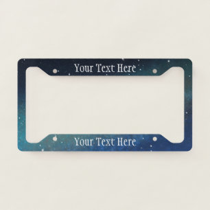 Galaxy Space Nebula Night Sky Personalized License Plate Frame