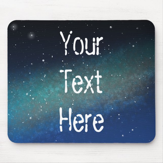 Galaxy Space Nebula Night Sky Personalized Mouse Pad (Front)