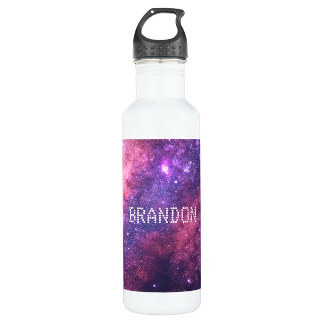 Galaxy Space Nebula Stars Sky Universe Astronomy Stainless Steel Water Bottle (Front)