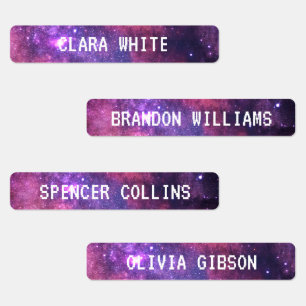 Galaxy Space Night Sky Stars Nebula Iron on Labels