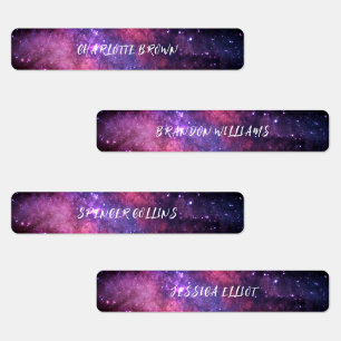 Galaxy Space Night Sky Stars Nebula Waterproof Labels