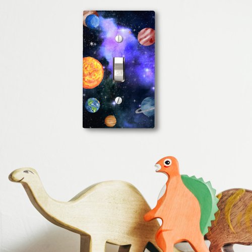 Galaxy Space Planets Sun  Light Switch Cover