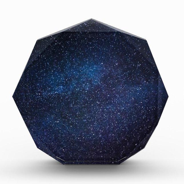 Galaxy Space Stars Astronomy watercolor Acrylic Award (Front)