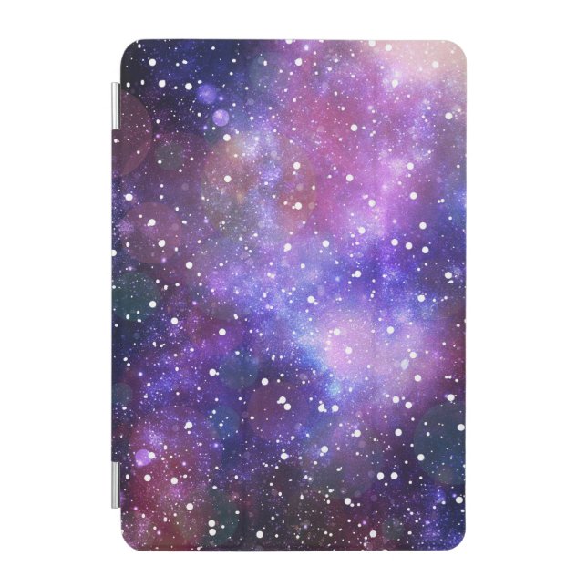 Galaxy space stars purple blue illustration iPad mini cover (Front)