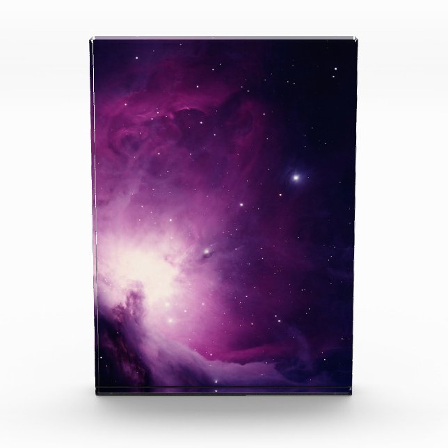 Galaxy Space Stars Universe Nebula Cosmos Purple A Acrylic Award (Front)