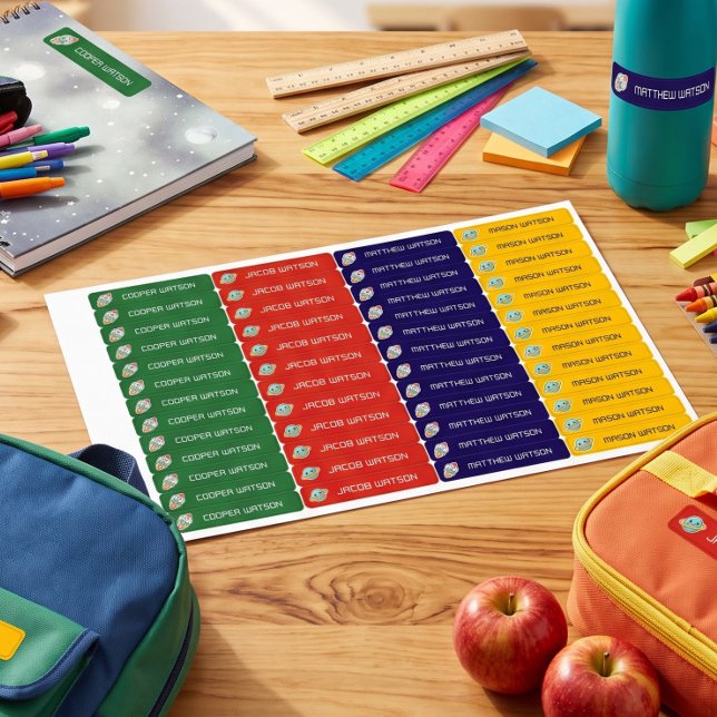 Galaxy Space Themed Boy Color Coded Labels (Creator Uploaded)