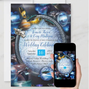 Galaxy Space Visitors Invitation