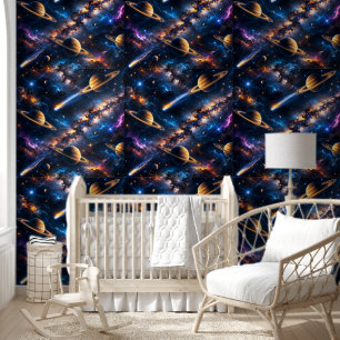 Galaxy space wallpaper colorful nebula Saturn pla