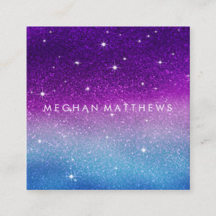 Galaxy Sparkle Beauty Stylist Square Business Car Square Business Card