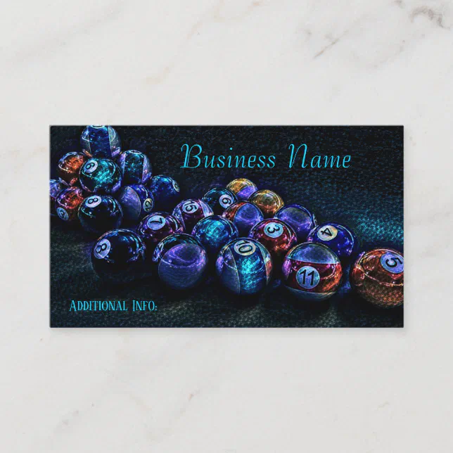 Galaxy Sparkle Billiards Business Card - Zazzle