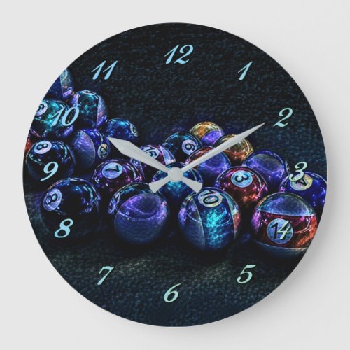 Galaxy Sparkle Billiards Round Wall Clock