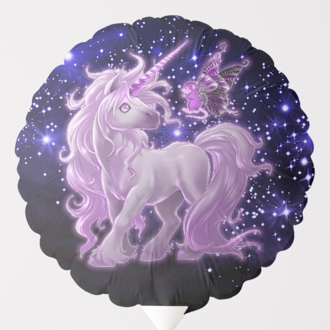 Galaxy Sparkle Pink Unicorn Balloon (Front)