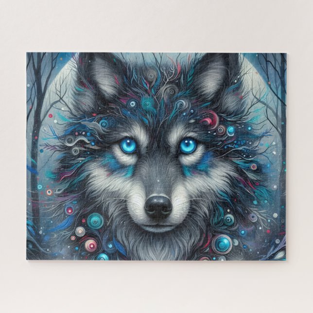 Galaxy Spirit Wolf Jigsaw Puzzle (Horizontal)