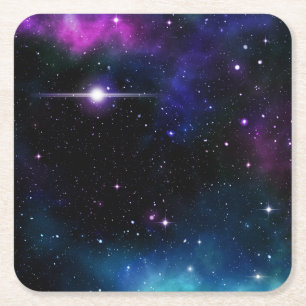 Galaxy Square Paper Coaster