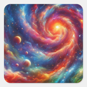 Galaxy Square Sticker