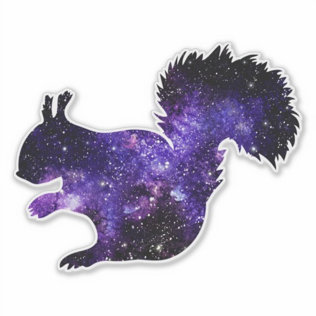 Galaxy Squirrel  Sticker (Front)