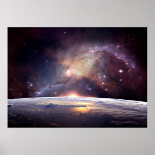 Galaxy star infinity cosmos dark poster