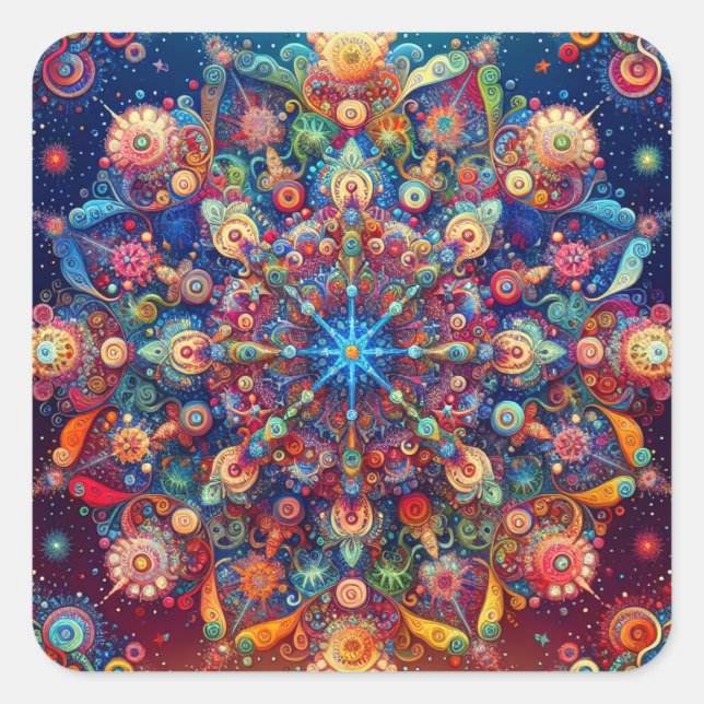 GALAXY STAR  SQUARE STICKER (Front)