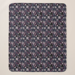 Galaxy Starburst Purple Nebula Constellation Sherpa Blanket